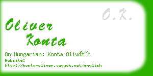 oliver konta business card